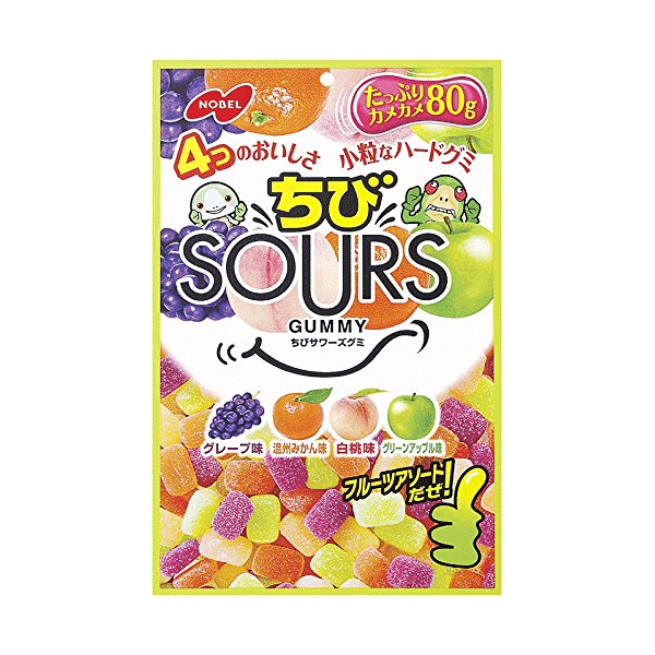 [NOBEL] 노벨 꼬마 SOURS 과일 젤리 80g