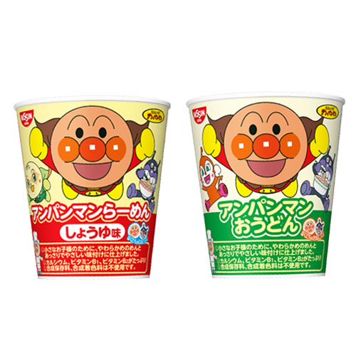 [NISSIN] 호빵맨 어린이 컵라면 x 컵우동 2종세트