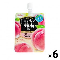 たらみ 맛있는 곤약 젤리 복숭아 맛 150g 1 세트 (6 개입)